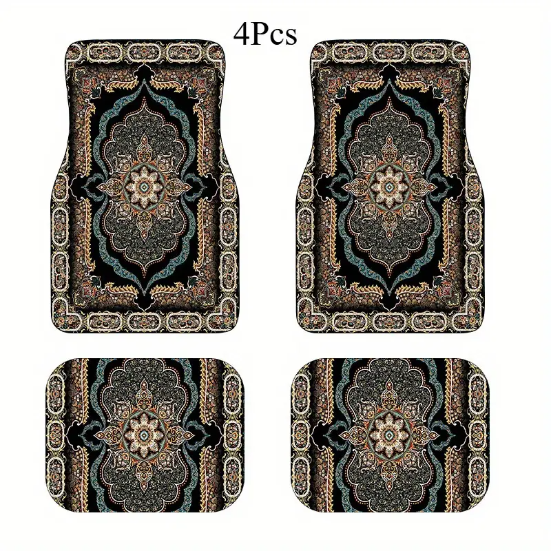 Luxury Oriental Car Floor Mat Set – 4-Piece Anti-Slip